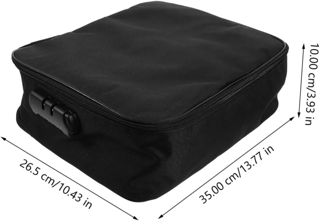 Travel Document Storage Bag Oxford Cloth Multi-layer Id Carrier Safe Secure Lock
