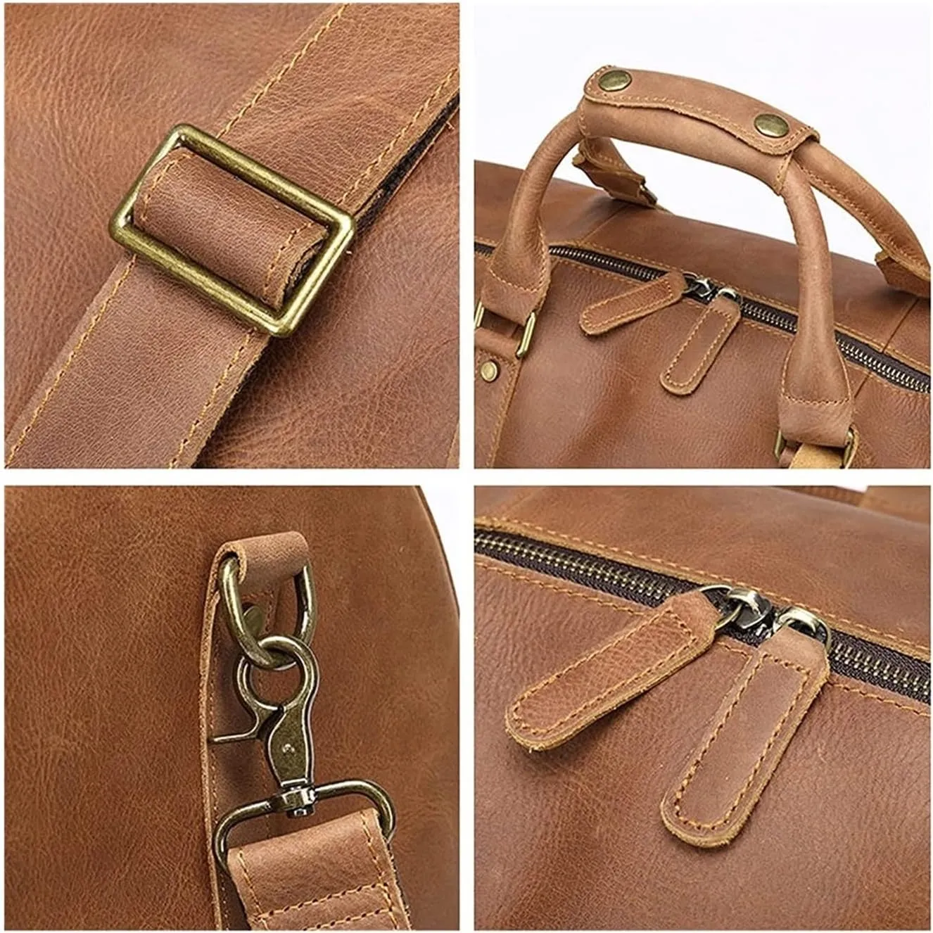 Travel Duffle with Shoes Pouch, Leather Weekender Overnight Bag Luggage Shoulder Crossbody Handbag Gym Sports Bag Sports Overnight Gym Luggage Weekend To