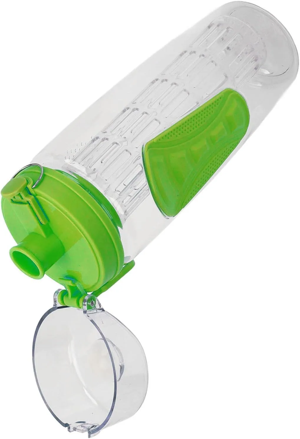 Travel Fruit Infuser Water Bottle, Reusable Fruit Infusion Sports Bottle Large Capacity for Hiking (Green)