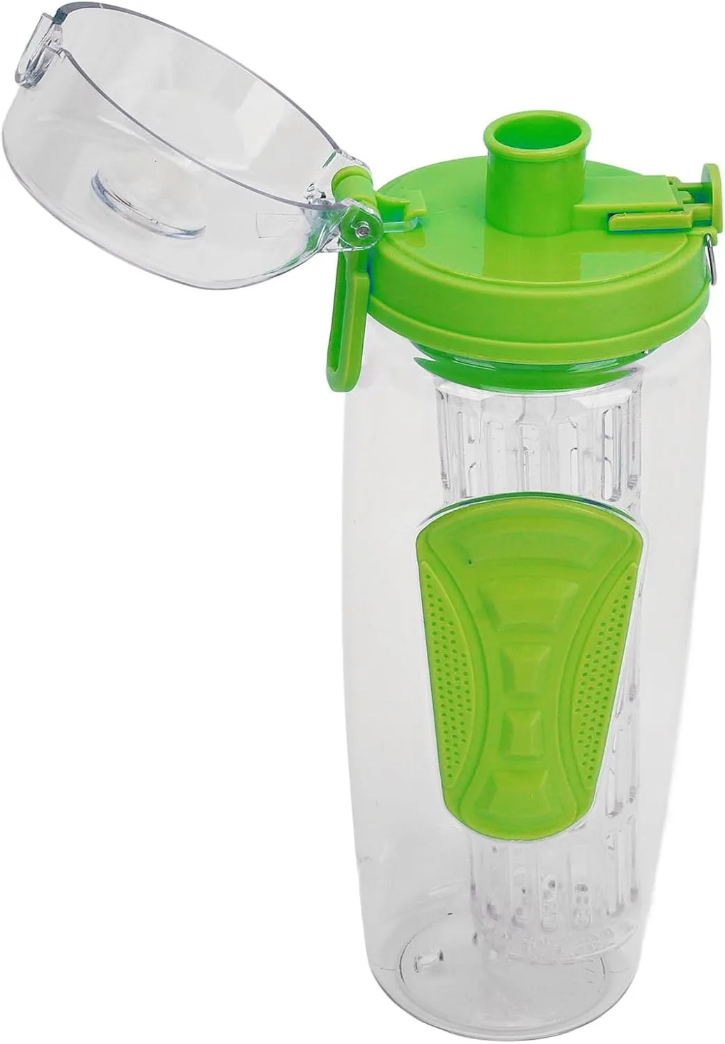 Travel Fruit Infuser Water Bottle, Reusable Fruit Infusion Sports Bottle Large Capacity for Hiking (Green)