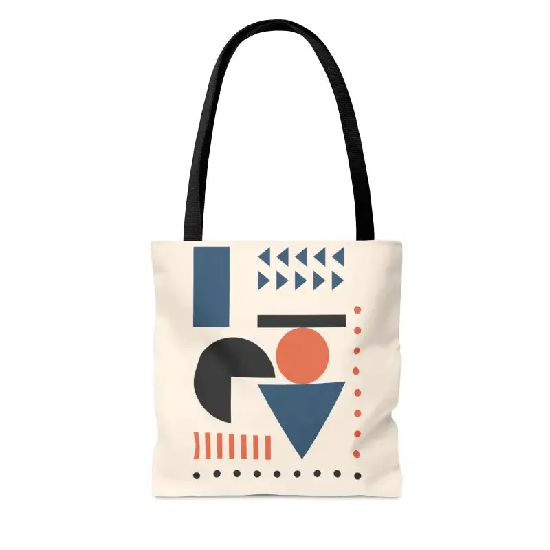 Trendy Fashion Tote Bag with Vivid Abstract Shapes