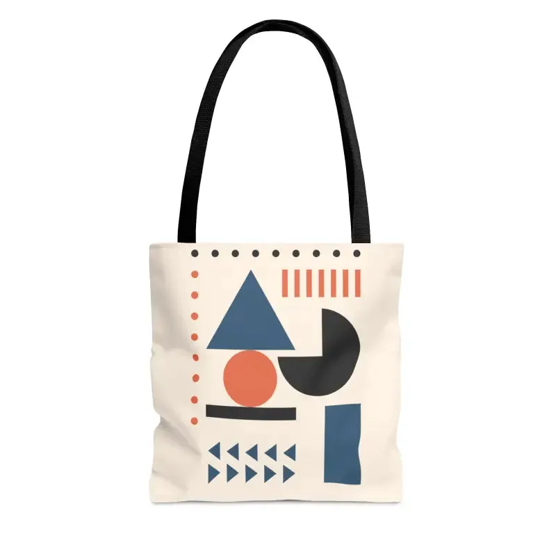 Trendy Fashion Tote Bag with Vivid Abstract Shapes