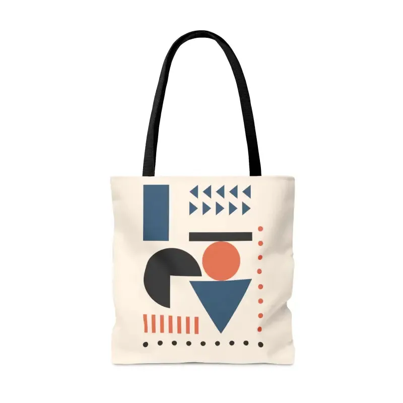Trendy Fashion Tote Bag with Vivid Abstract Shapes