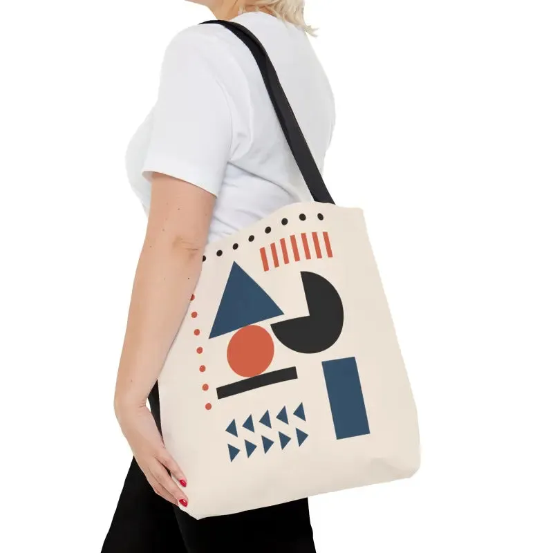 Trendy Fashion Tote Bag with Vivid Abstract Shapes