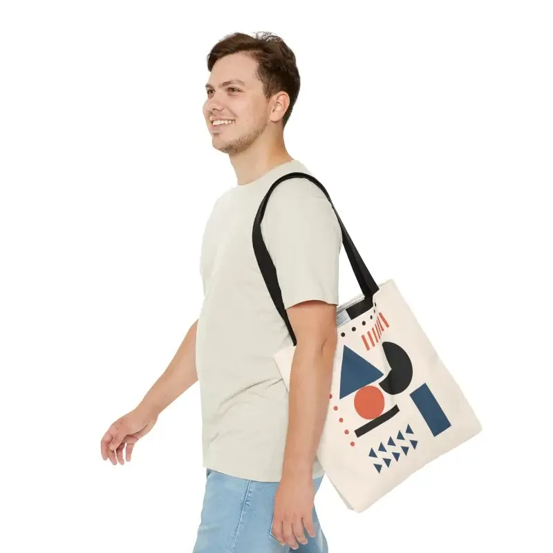 Trendy Fashion Tote Bag with Vivid Abstract Shapes