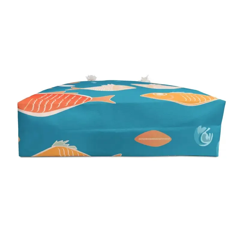Trendy Oversized Polyester Weekender Bag Water Pattern