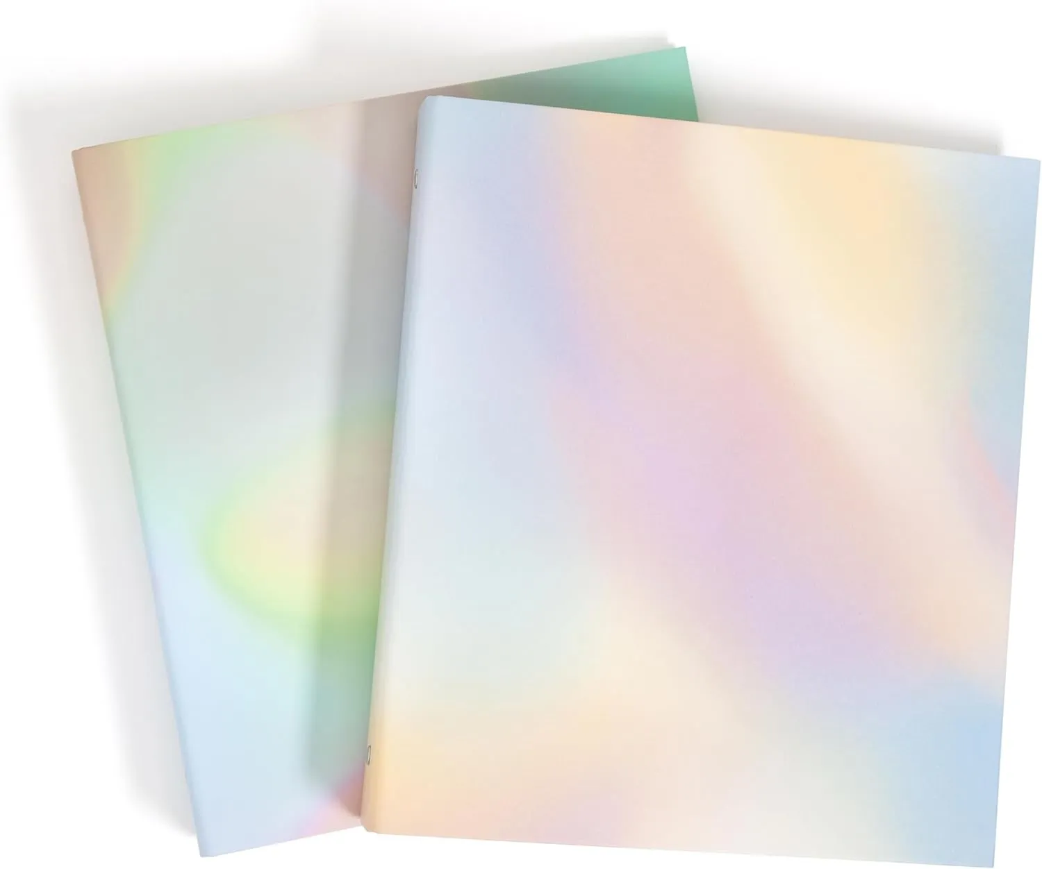 U Brands Eco-Conscious 1" Binders, Set of 2, Lucent Dreams Prints, Silver Metal O-Rings