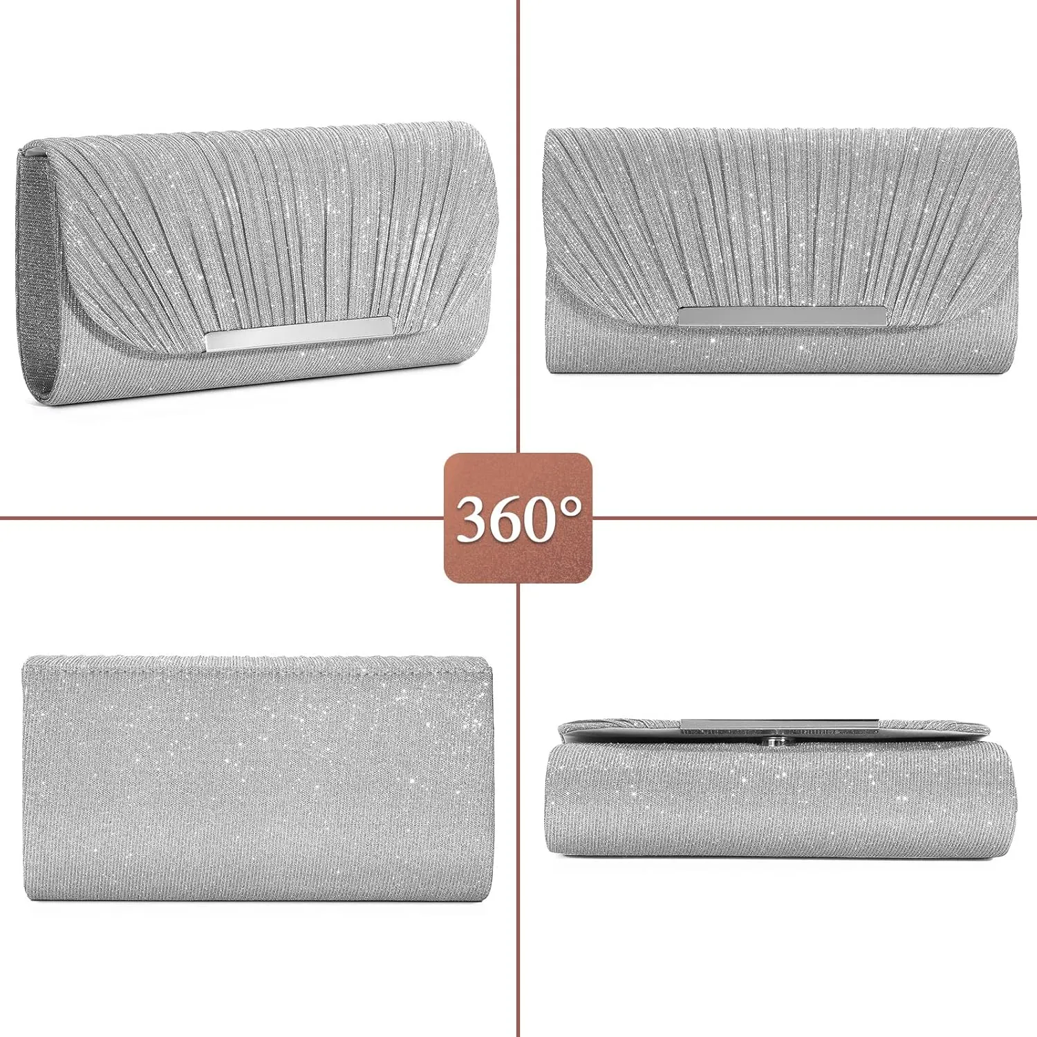 UBAYMAX Evening Bag Clutch Purses for Women Lady Girl Handbags Crossbody Bag Wedding Bag for Prom Party Wedding Engagement