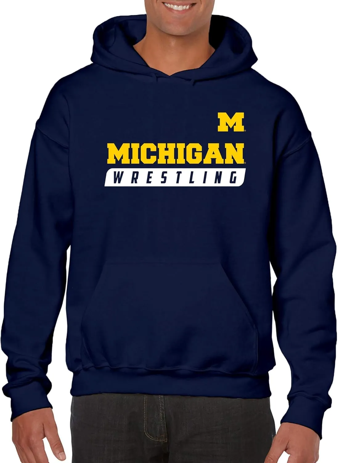 UGP Campus Apparel NCAA Wrestling Slant, Team Color Hoodie, College, University