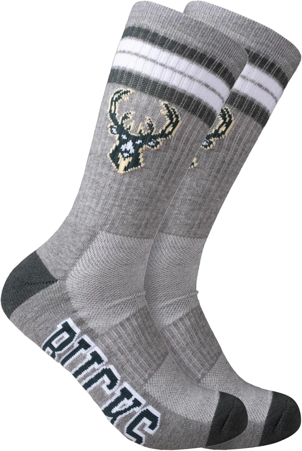 Ultra Game Men's NBA Official Athletic Cushioned Secure Fit Team Crew Socks-3 Pack