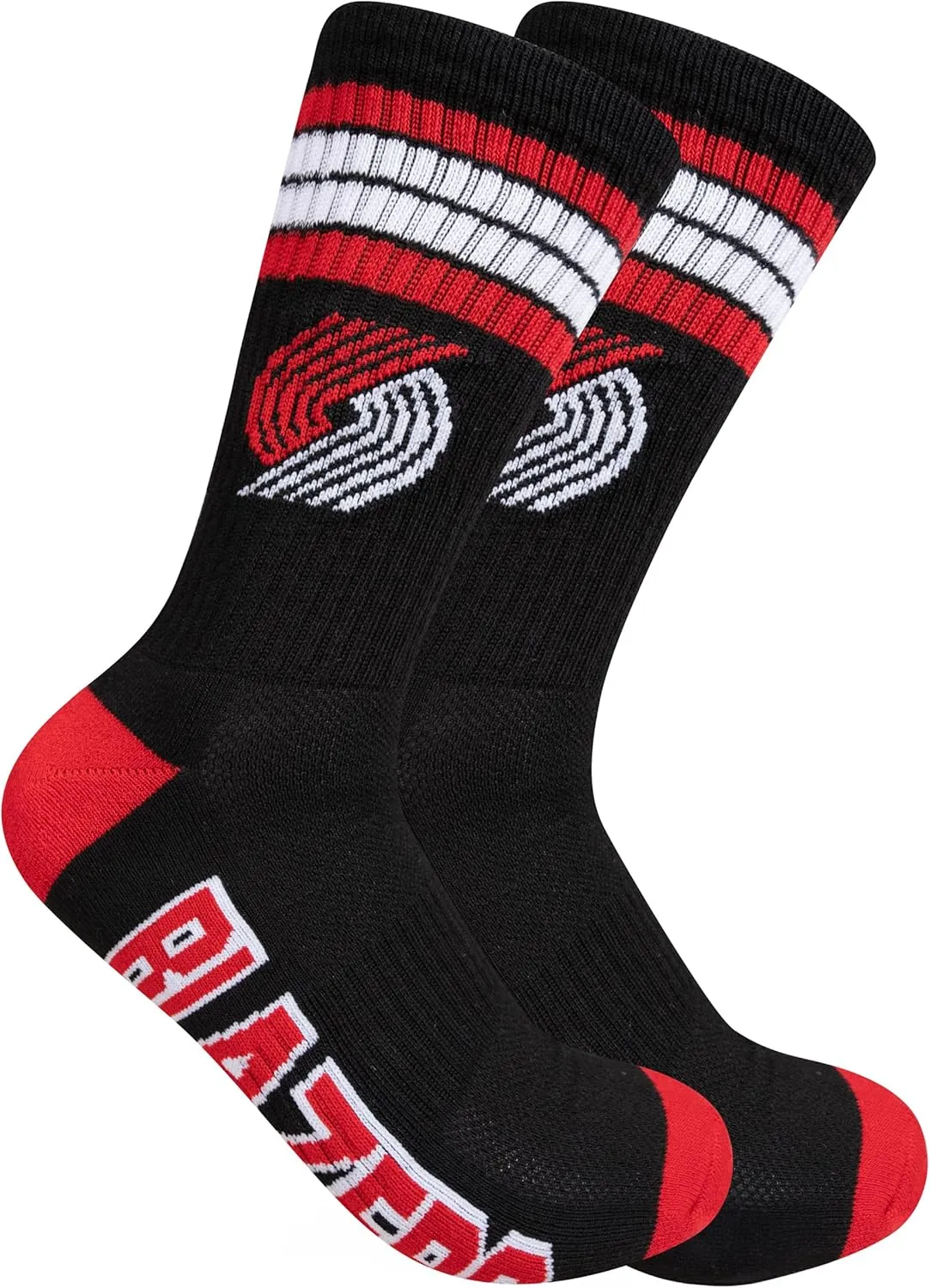 Ultra Game Men's NBA Official Athletic Cushioned Secure Fit Team Crew Socks-3 Pack