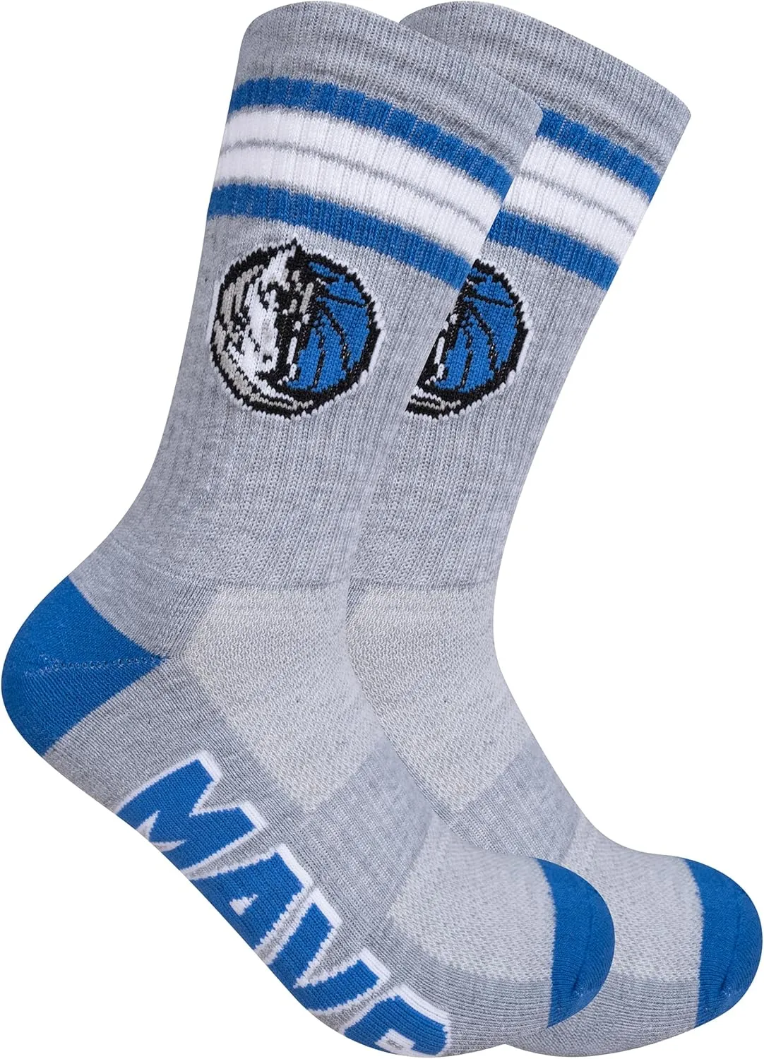 Ultra Game Men's NBA Official Athletic Cushioned Secure Fit Team Crew Socks-3 Pack
