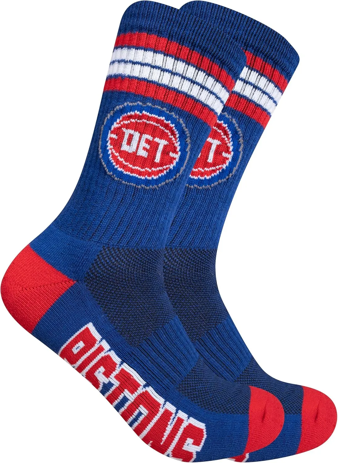 Ultra Game Men's NBA Official Athletic Cushioned Secure Fit Team Crew Socks-3 Pack