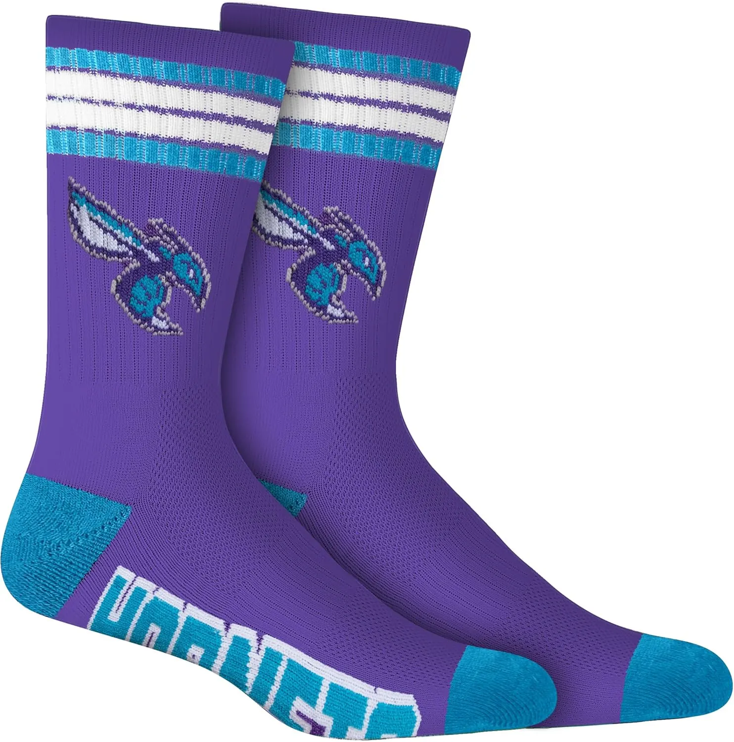 Ultra Game Men's NBA Official Athletic Cushioned Secure Fit Team Crew Socks-3 Pack