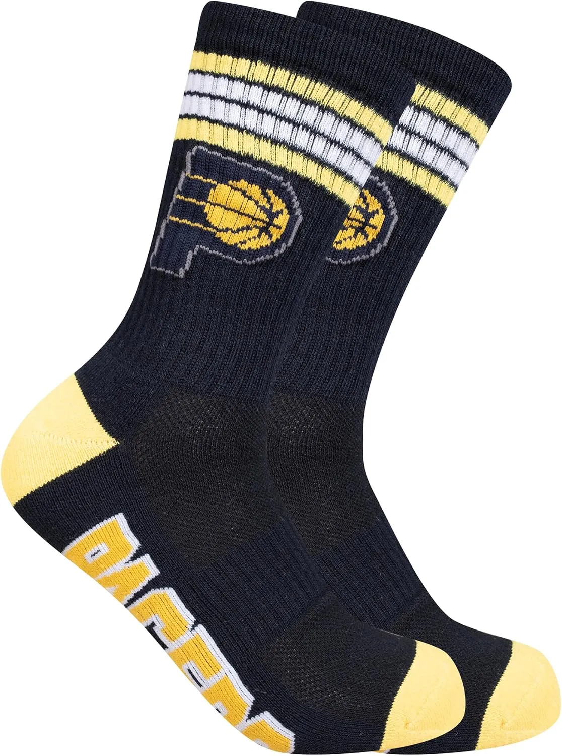 Ultra Game Men's NBA Official Athletic Cushioned Secure Fit Team Crew Socks-3 Pack