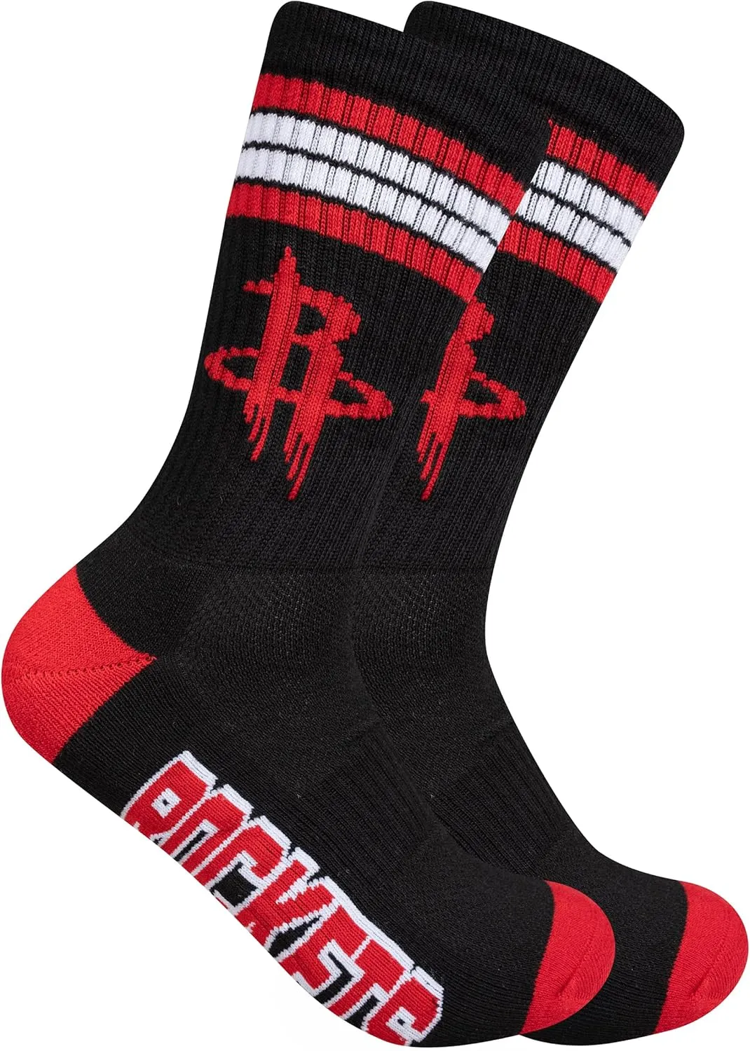 Ultra Game Men's NBA Official Athletic Cushioned Secure Fit Team Crew Socks-3 Pack