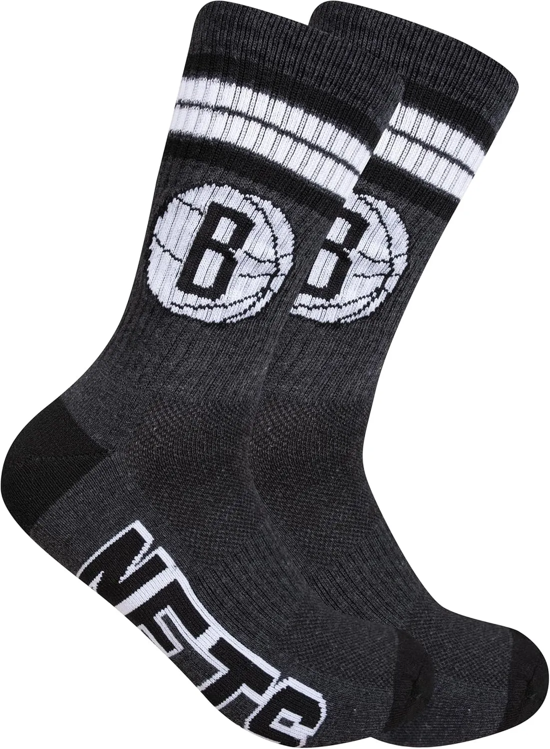 Ultra Game Men's NBA Official Athletic Cushioned Secure Fit Team Crew Socks-3 Pack