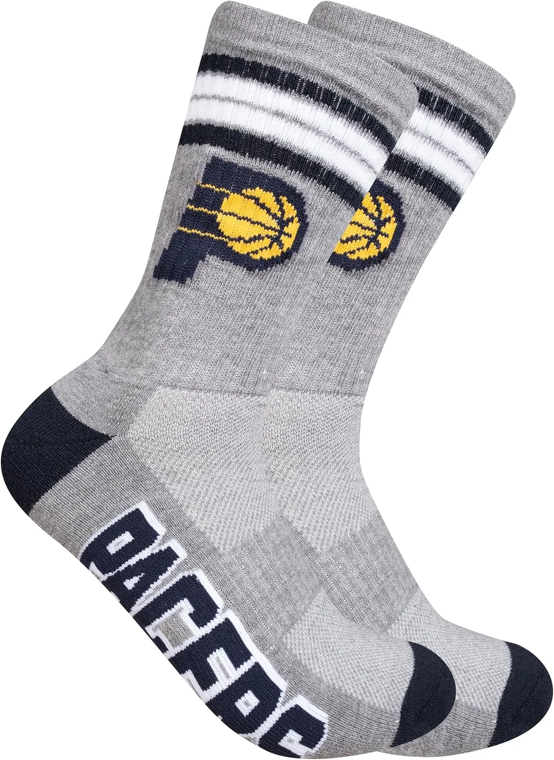 Ultra Game Men's NBA Official Athletic Cushioned Secure Fit Team Crew Socks-3 Pack