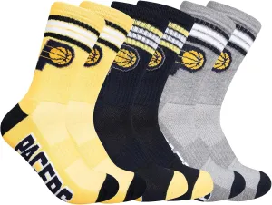 Ultra Game Men's NBA Official Athletic Cushioned Secure Fit Team Crew Socks-3 Pack