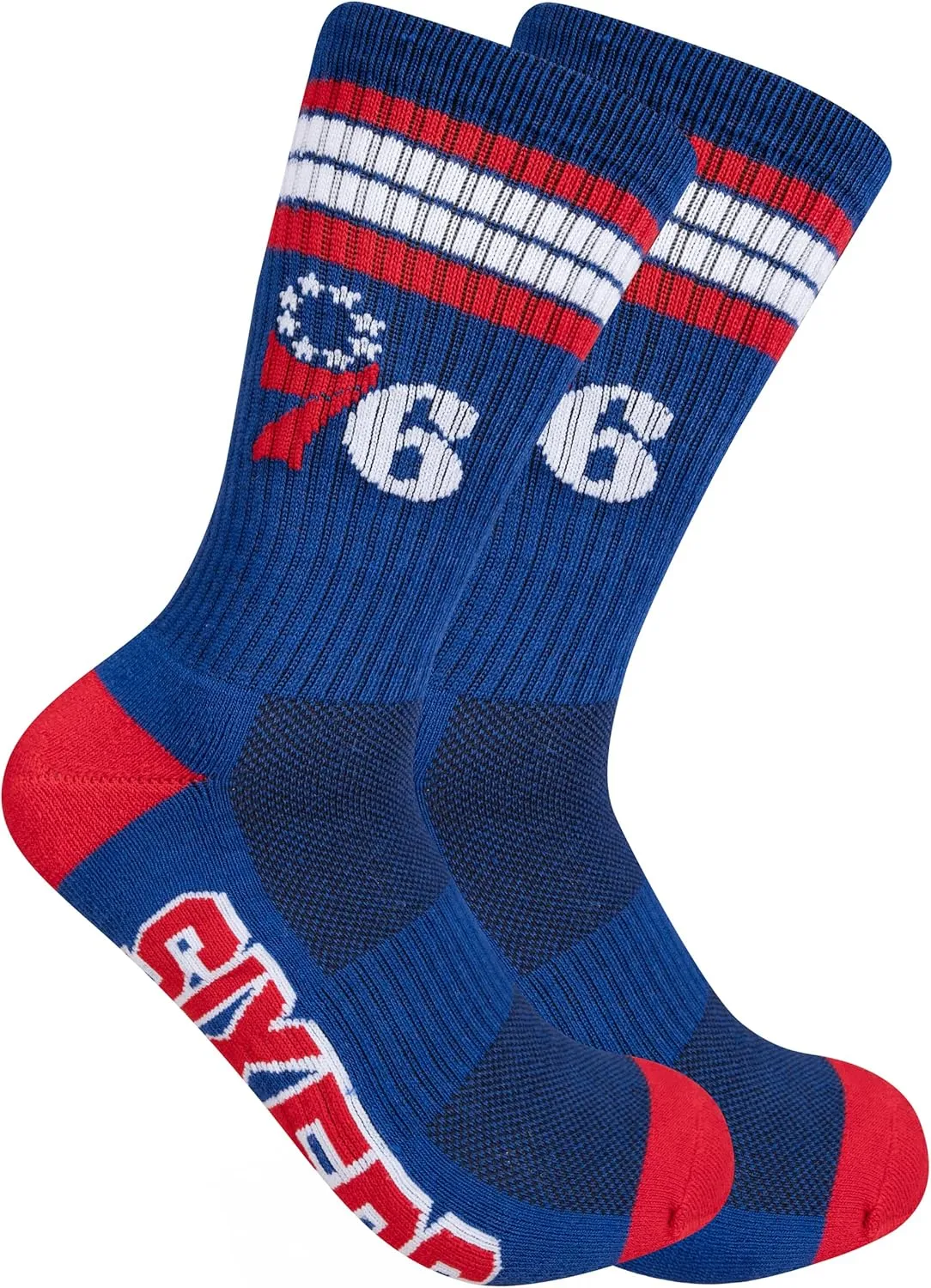 Ultra Game Men's NBA Official Athletic Cushioned Secure Fit Team Crew Socks-3 Pack