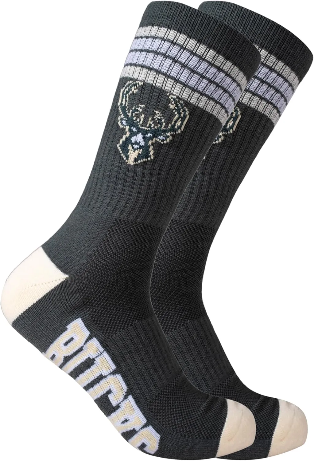 Ultra Game Men's NBA Official Athletic Cushioned Secure Fit Team Crew Socks-3 Pack