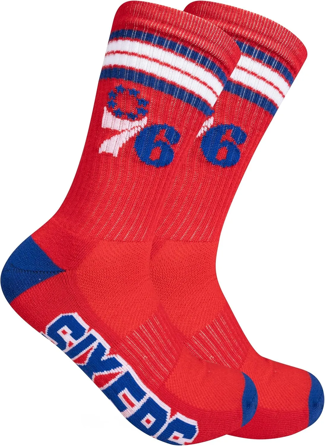 Ultra Game Men's NBA Official Athletic Cushioned Secure Fit Team Crew Socks-3 Pack
