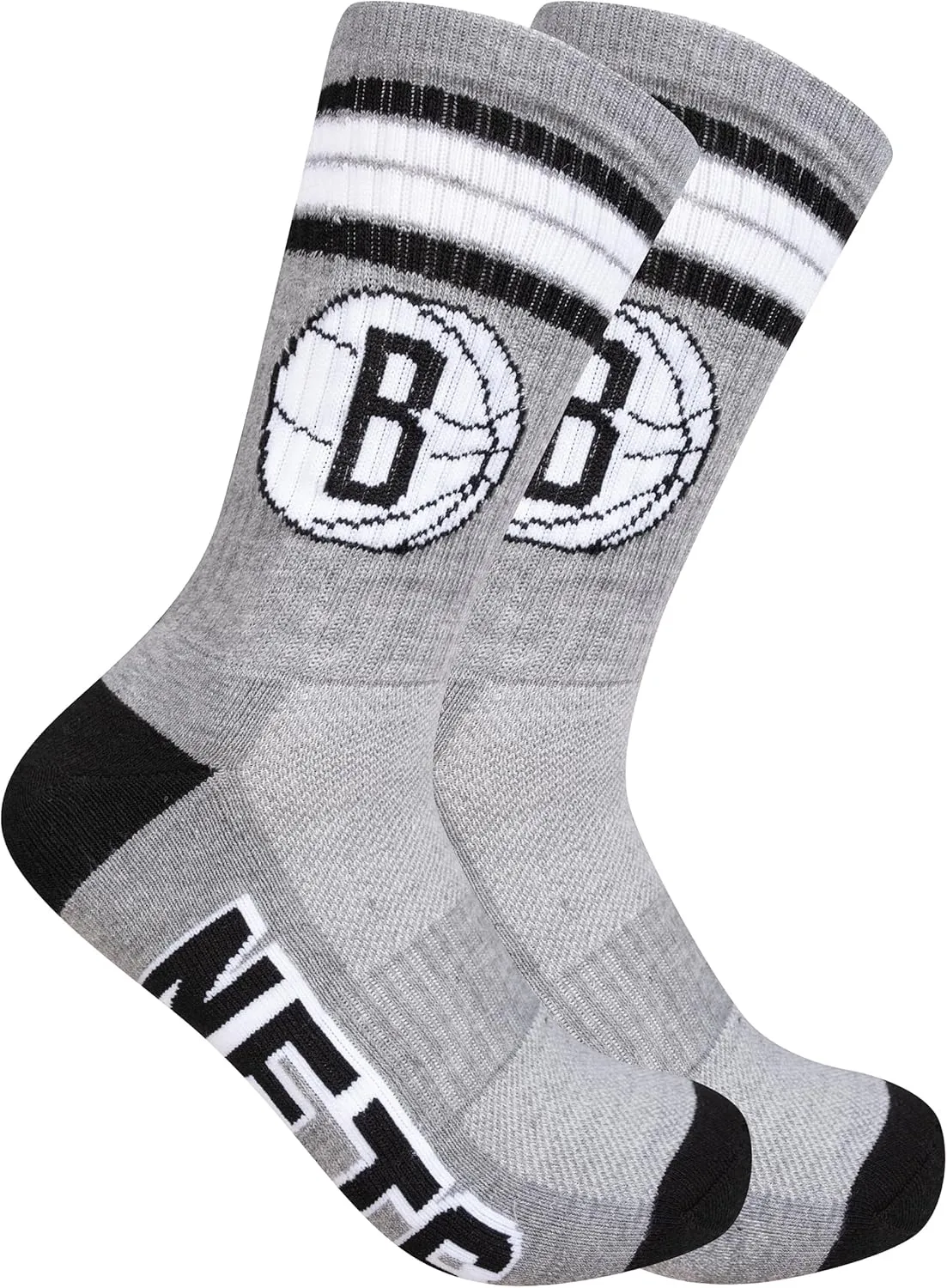 Ultra Game Men's NBA Official Athletic Cushioned Secure Fit Team Crew Socks-3 Pack