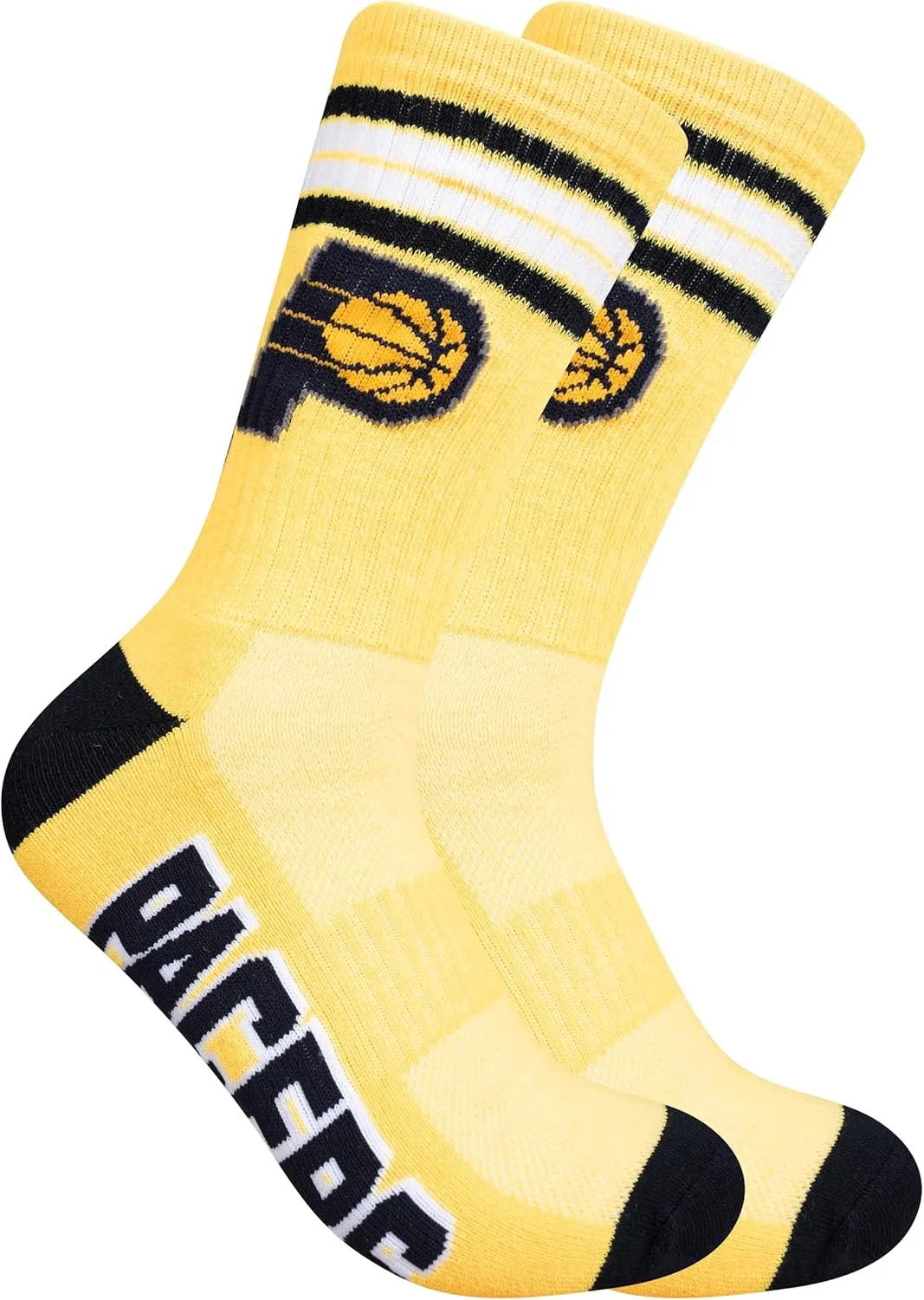 Ultra Game Men's NBA Official Athletic Cushioned Secure Fit Team Crew Socks-3 Pack