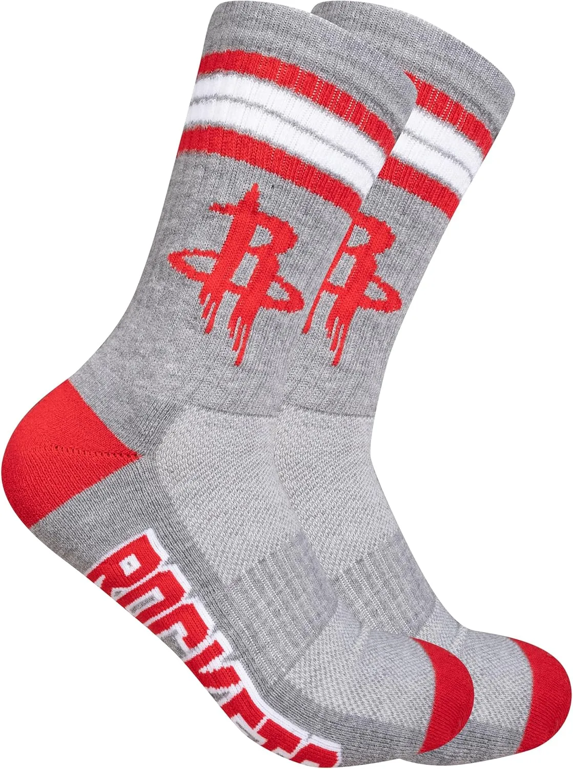 Ultra Game Men's NBA Official Athletic Cushioned Secure Fit Team Crew Socks-3 Pack