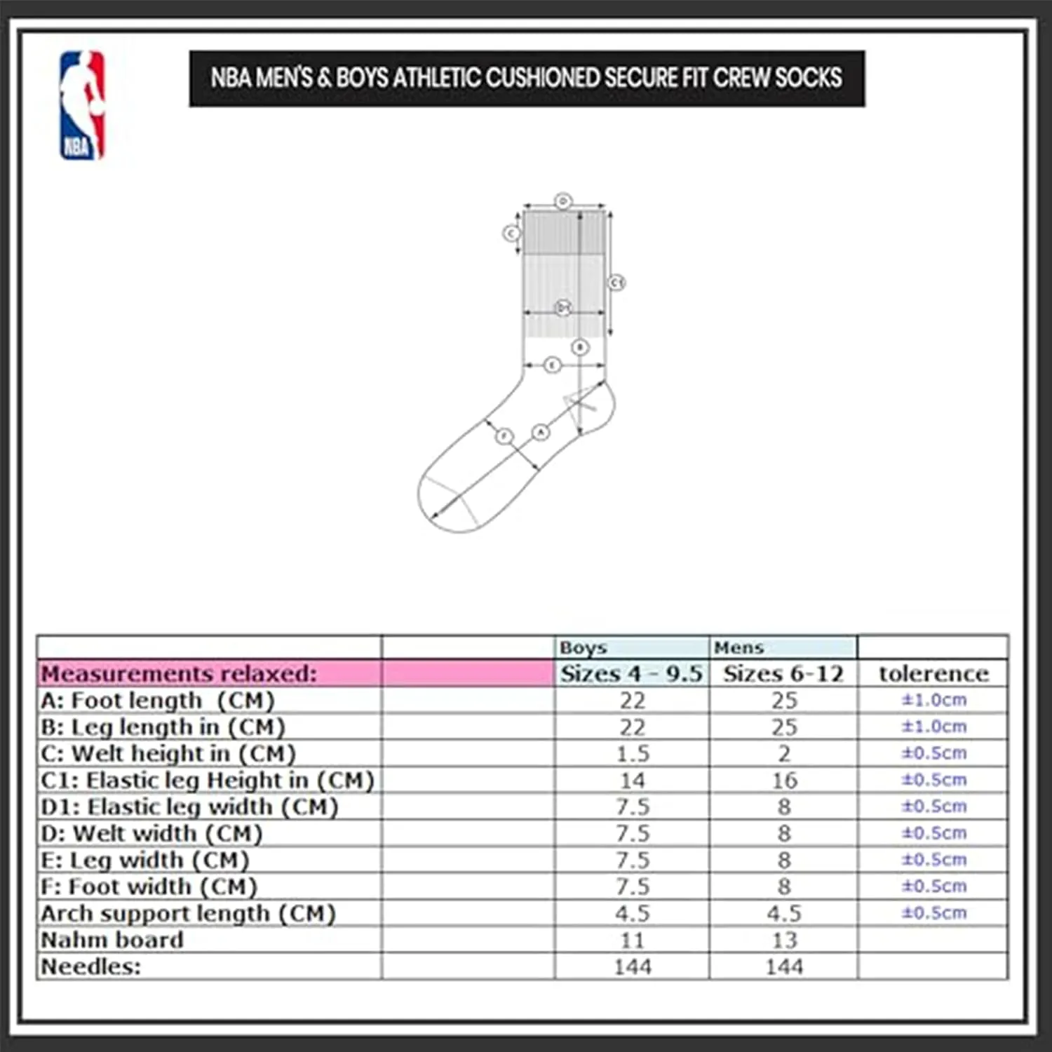 Ultra Game Men's NBA Official Athletic Cushioned Secure Fit Team Crew Socks-3 Pack