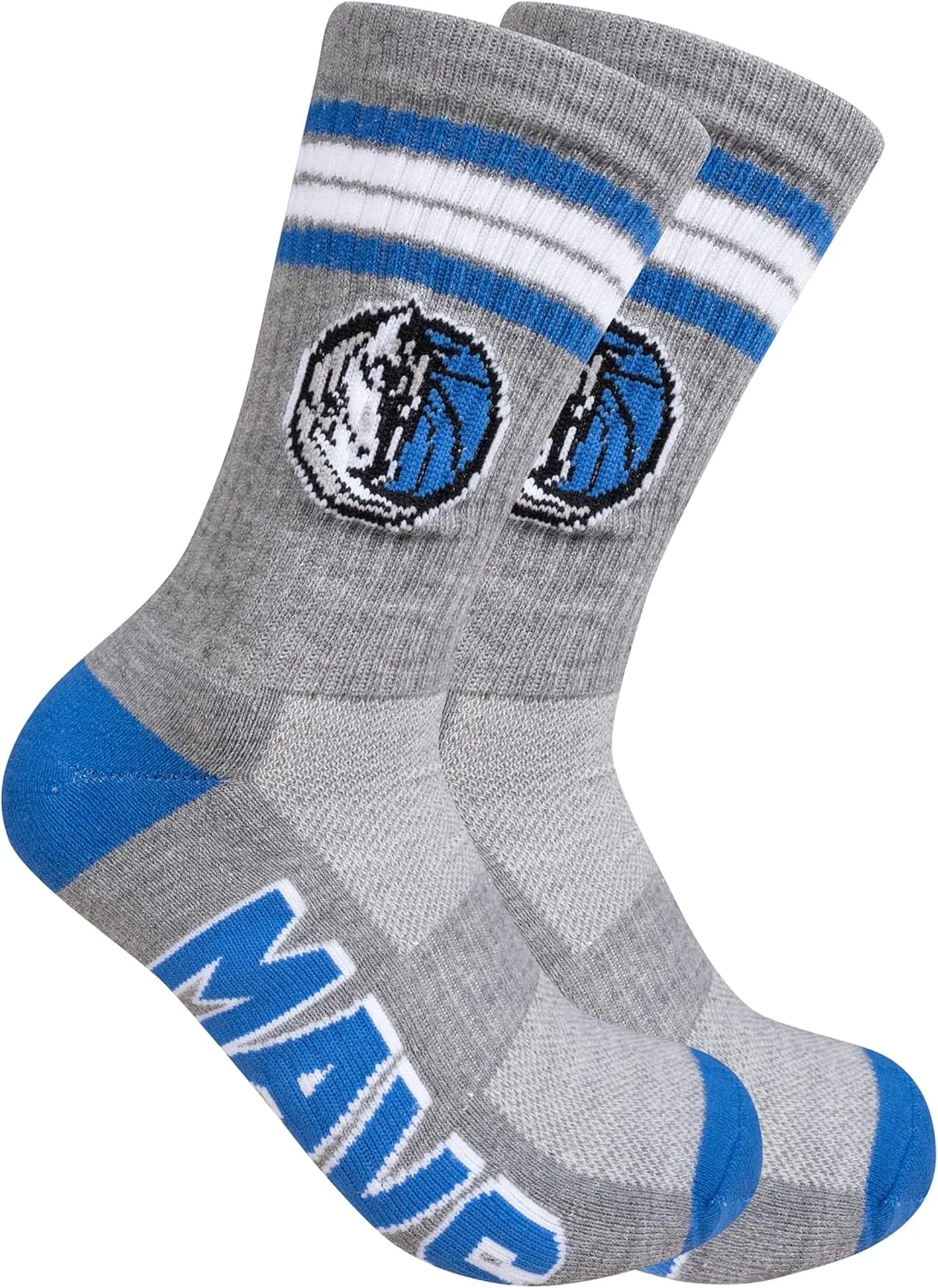 Ultra Game Men's NBA Official Athletic Cushioned Secure Fit Team Crew Socks-3 Pack