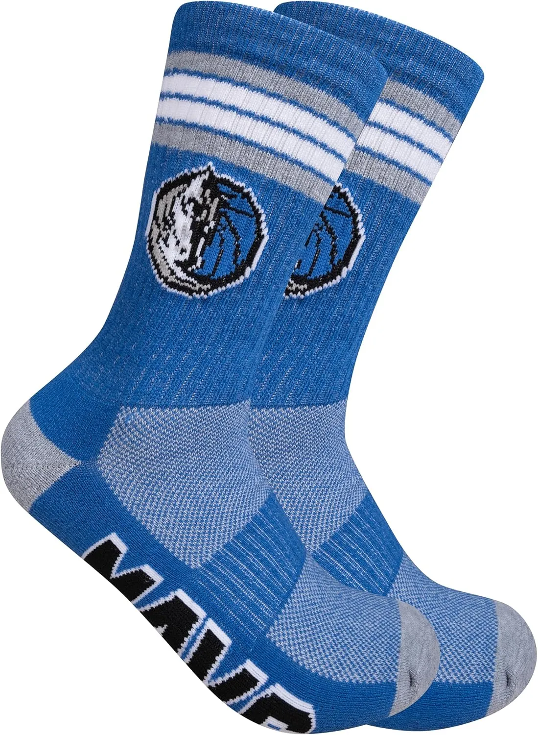 Ultra Game Men's NBA Official Athletic Cushioned Secure Fit Team Crew Socks-3 Pack
