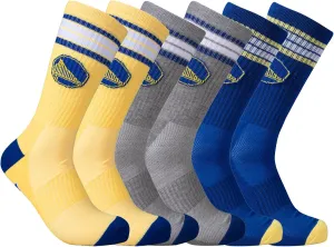 Ultra Game Men's NBA Official Athletic Cushioned Secure Fit Team Crew Socks-3 Pack
