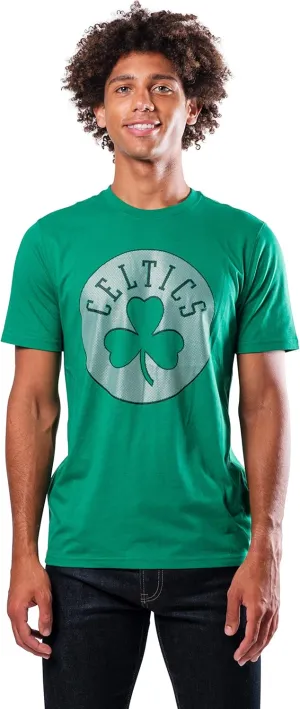 Ultra Game Men's NBA Official Brushed Reflective Logo Tee Shirt