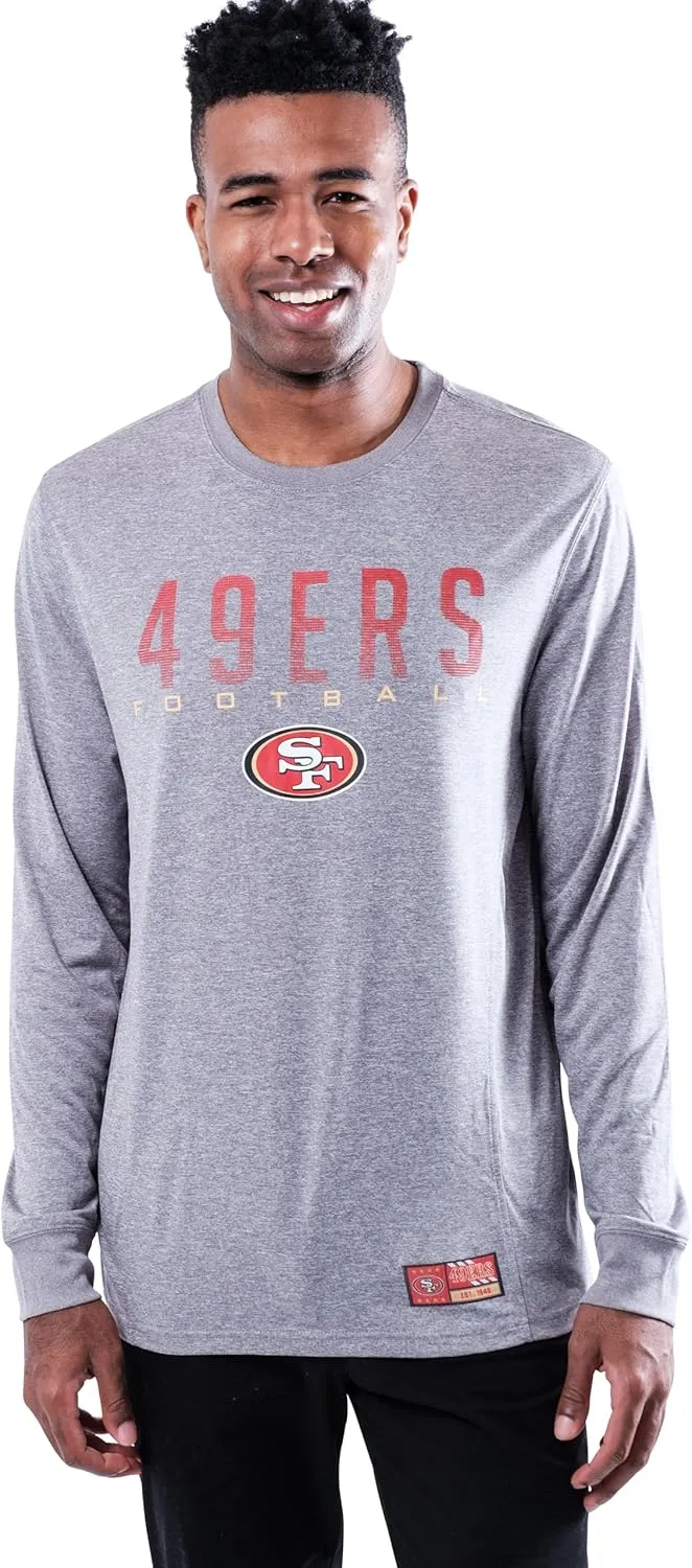 Ultra Game Men's NFL Official Super Soft Game Day Long Sleeve T-Shirt