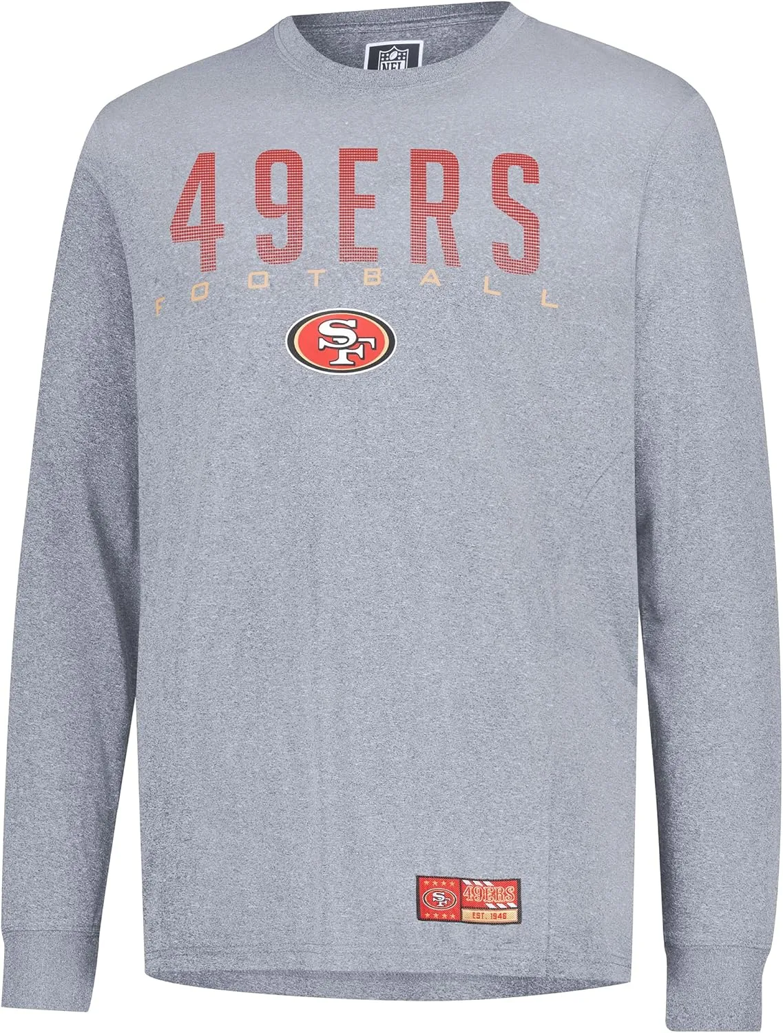 Ultra Game Men's NFL Official Super Soft Game Day Long Sleeve T-Shirt