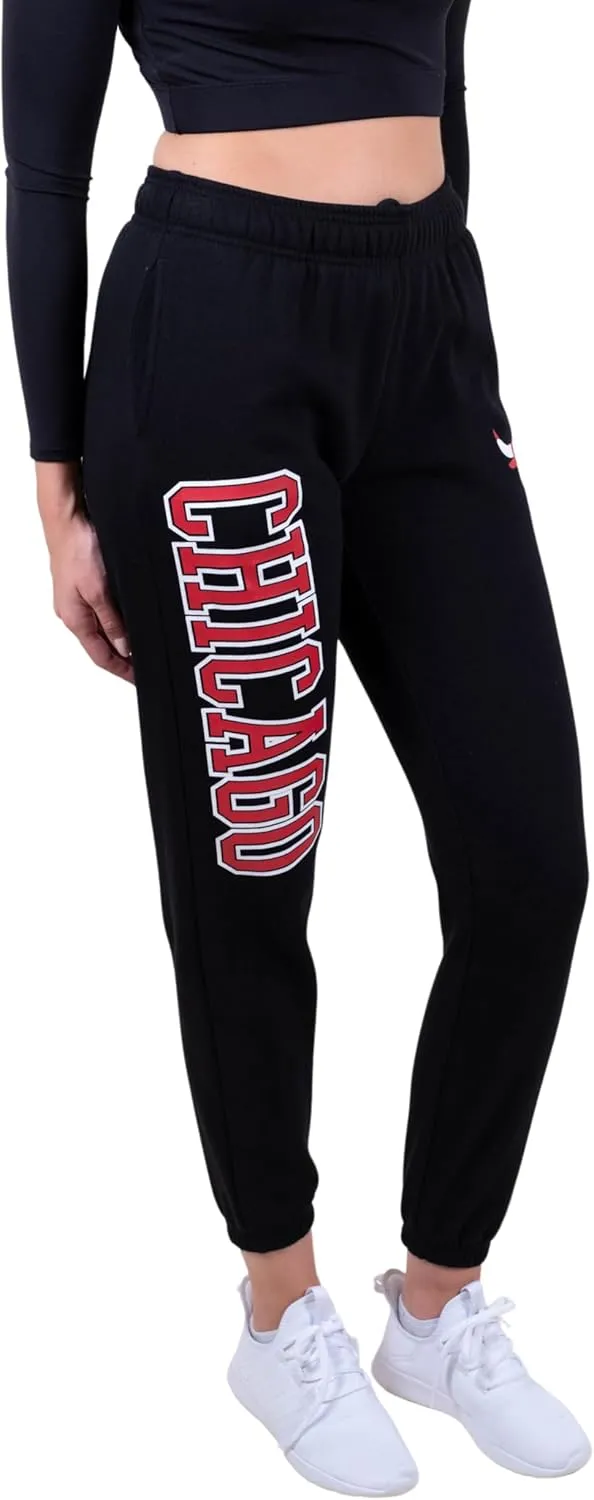 Ultra Game Women's NBA Official Super Soft Active Fleece Sweatpants Joggers