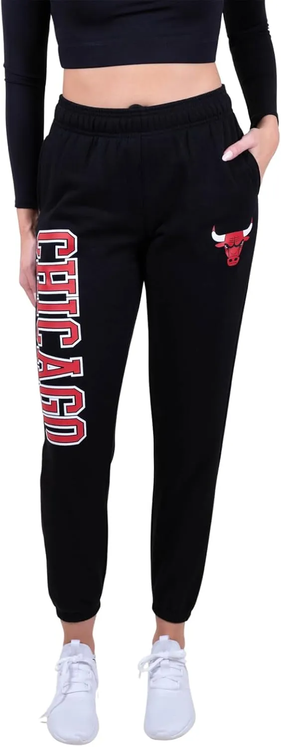 Ultra Game Women's NBA Official Super Soft Active Fleece Sweatpants Joggers