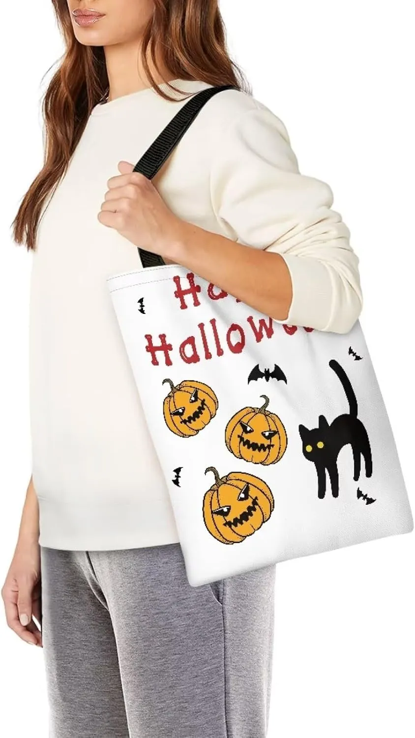 UNICEU Womens Printed Canvas Tote Shoulder Fashion Shopping Casual Foldaway Travel Bag