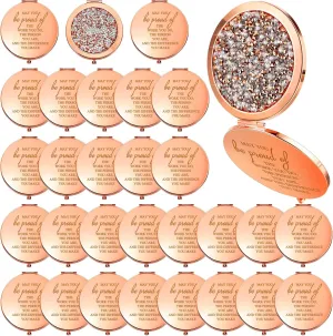 Unittype 30 Pcs Inspirational Compact Mirror Gifts for Women Employee Appreciation Gifts Pocket Magnifying Mirror Bulk May You Be Proud of The Work You Do for Makeup Coworker Mother's Day