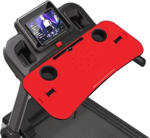 Universal Treadmill Desk Attachment Laptop Holder Ergonomic Platform Tray with Cup Tablet Holder Cooling Holes Provide Good Ventilation, Laptop Stand for Treadmill (Red)