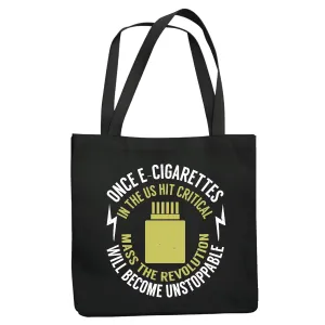 US Vape Fans Gift Ideas to Revolutionize Habits Navy Black Multicolor Canvas Tote Bag