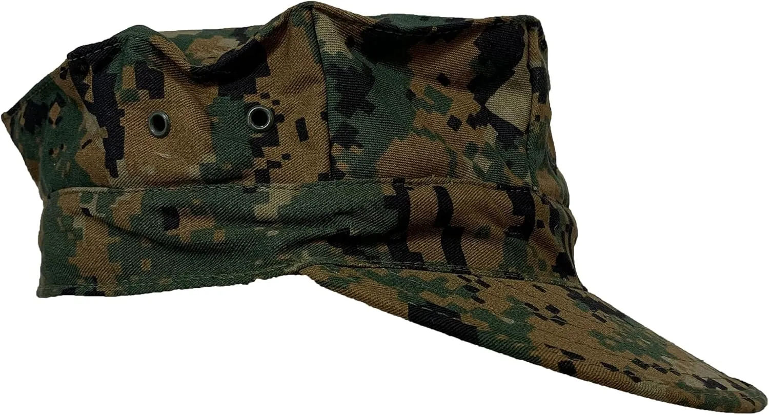 USMC Woodland Digital 8-Point Utility Garrison Cover with Emblem