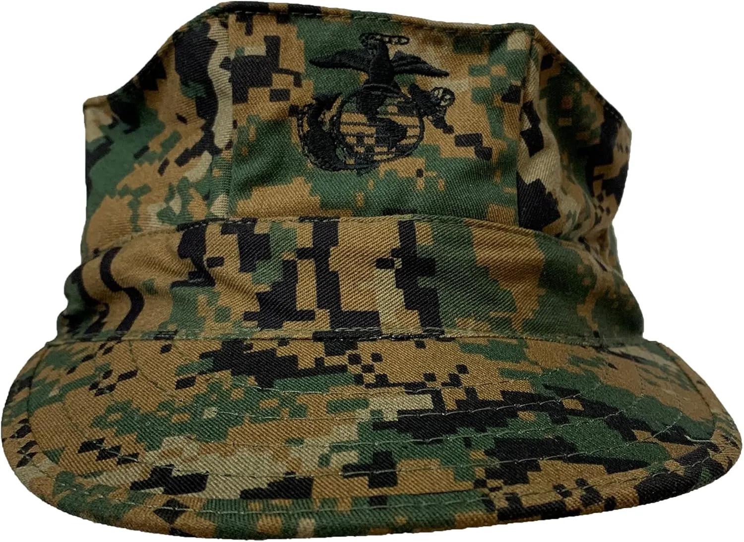 USMC Woodland Digital 8-Point Utility Garrison Cover with Emblem