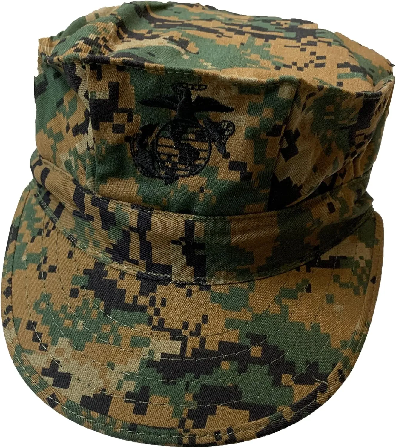 USMC Woodland Digital 8-Point Utility Garrison Cover with Emblem