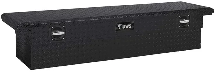 UWS EC10033 Secure Lock 72-Inch Matte Black Heavy-Wall Aluminum Truck Tool Box with Low Profile, RigidCore Lid