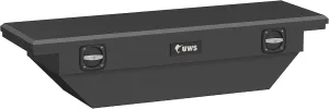 UWS EC11023 Secure Lock 63-Inch Matte Black Angled Heavy-Wall Aluminum Truck Tool Box with Low Profile, RigidCore Lid