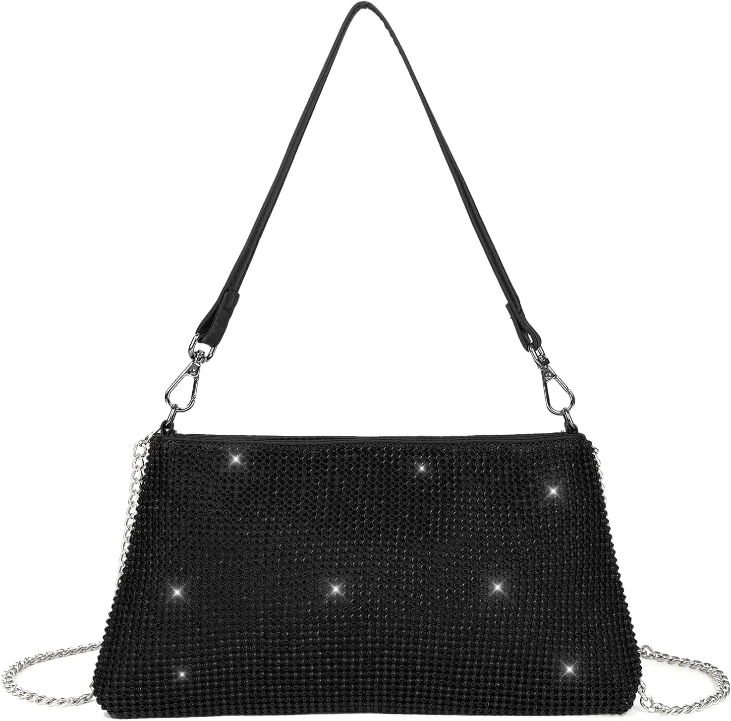 Valleycomfy Bling Evening Clutch Bag for Women Lady Girl Bride Rhinestone Purse For Prom Cocktail Party Wedding Engagement