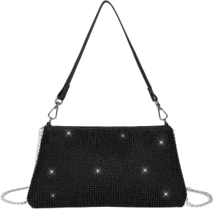 Valleycomfy Bling Evening Clutch Bag for Women Lady Girl Bride Rhinestone Purse For Prom Cocktail Party Wedding Engagement