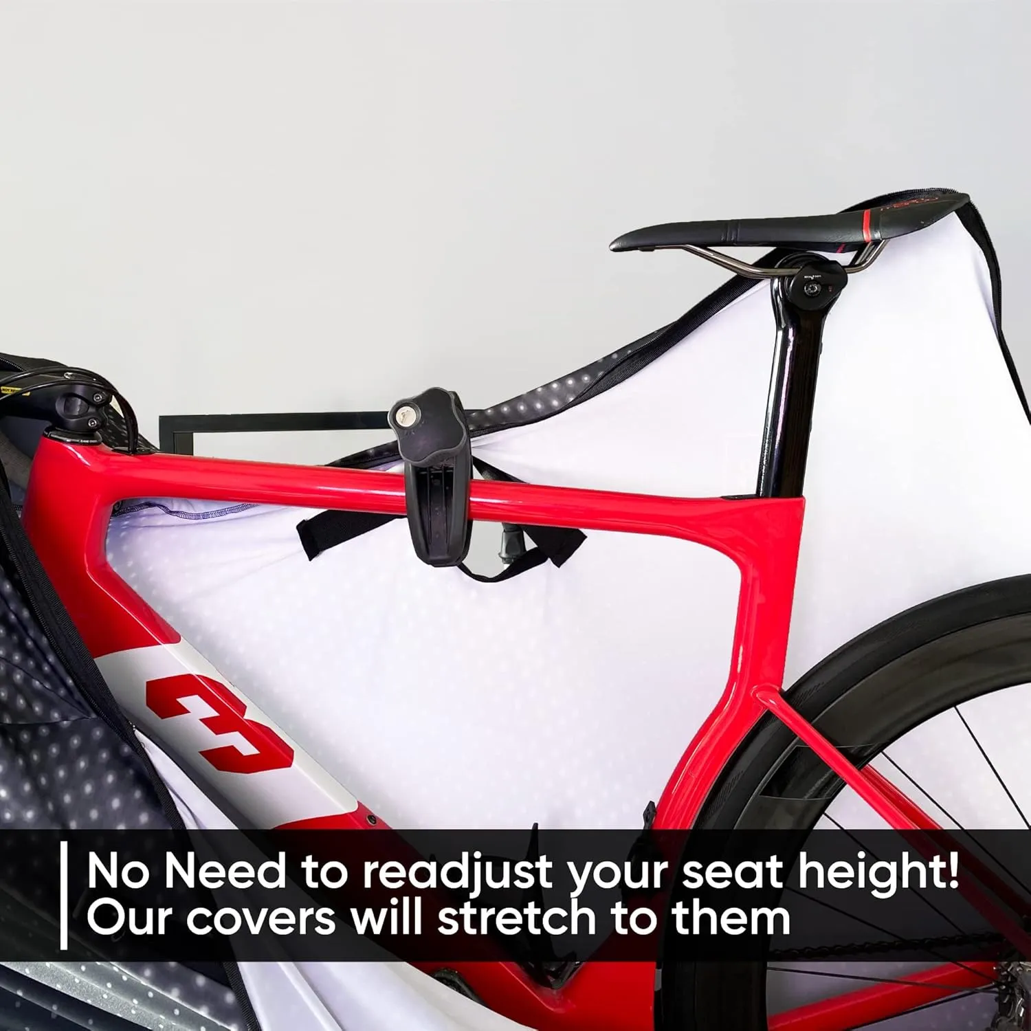 VELOSOCK Water-Resistant Road Bike Cover - Premium All-Weather Bicycle Storage & Transport Protection Cover CARBON BLACK (Water Repellent-ROAD)